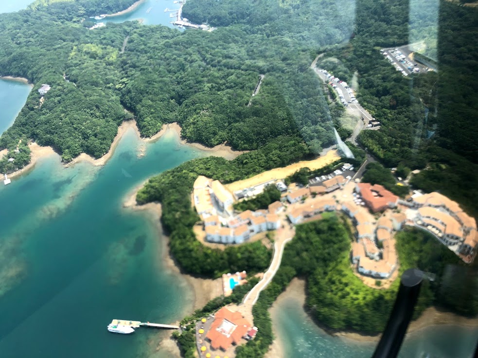 志摩地中海村宿泊プランのヘリ遊覧　地中海村